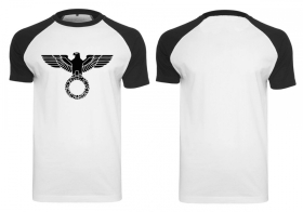 Raglan T-Shirt - Reichsadler - schwarz/weiß Raglan T-Shirt - Reichsadler - schwarz/weiß