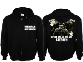 Frauen Kapuzenjacke - Niemals Aufgeben - Motiv 1 Frauen Kapuzenjacke - Niemals Aufgeben - Motiv 1