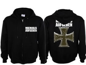 Frauen Kapuzenjacke - Niemals Aufgeben - Motiv 2 Frauen Kapuzenjacke - Niemals Aufgeben - Motiv 2