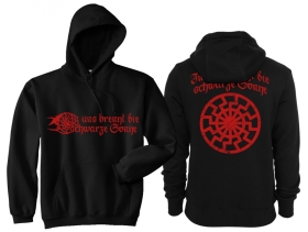 Frauen - Kapuzenpullover - In uns brennt die Schwarze Sonne - schwarz/rot Frauen - Kapuzenpullover - In uns brennt die Schwarze Sonne - schwarz/rot