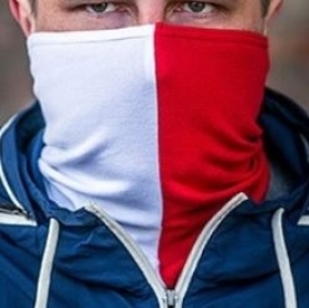 Neck Cover - weiß/rot ()