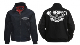 Harrington Jacke - bedruckt - schwarz - Ostdeutschland - No Respect Harrington Jacke - bedruckt - schwarz - Ostdeutschland - No Respect