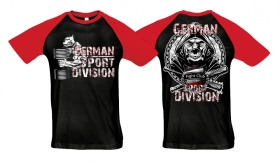 Raglan T-Shirt - German Sport Division - Kämpfer - schwarz/rot Raglan T-Shirt - German Sport Division - Kämpfer - schwarz/rot