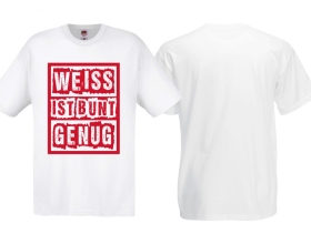 T-Hemd - Weiss ist bunt genug - weiß/ rot T-Hemd - Weiss ist bunt genug - weiß/ rot