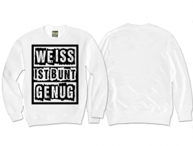 Pullover - Weiss ist bunt genug - weiß/ schwarz Pullover - Weiss ist bunt genug - weiß/ schwarz