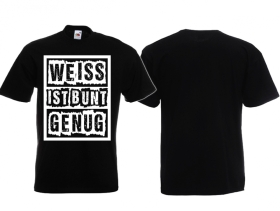T-Hemd - Weiss ist bunt genug - schwarz/weiß T-Hemd - Weiss ist bunt genug - schwarz/weiß