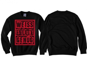 Pullover - Weiss ist bunt genug - schwarz/ rot Pullover - Weiss ist bunt genug - schwarz/ rot