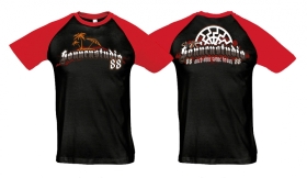 Raglan T-Shirt - Sonnenstudio 88 - Neue Generation - schwarz/rot Raglan T-Shirt - Sonnenstudio 88 - Neue Generation - schwarz/rot