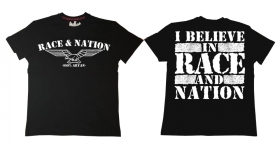 Premium Shirt - Race & Nation - schwarz/weiß Premium Shirt - Race & Nation - schwarz/weiß