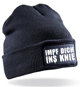 Mütze - BD - Impf dich ins Knie - navy/weiß Mütze - BD - Impf dich ins Knie - navy/weiß