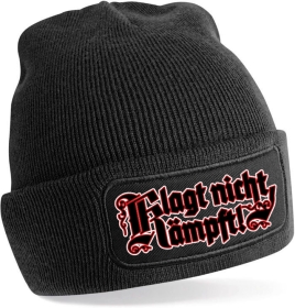 Mütze - BD - Klagt nicht, kämpft - Motiv 2 - schwarz Mütze - BD - Klagt nicht, kämpft - Motiv 2 - schwarz