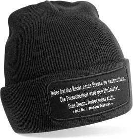 Mütze - BD - Fressefreiheit - schwarz Mütze - BD - Fressefreiheit - schwarz