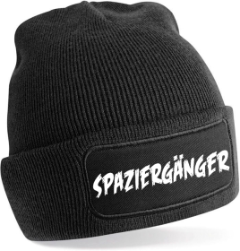 Mütze - BD - Spaziergänger - Schrift - klassisch - Motiv 2 - schwarz Mütze - BD - Spaziergänger - Schrift - klassisch - Motiv 2 - schwarz