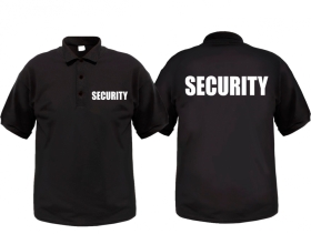 Polo-Shirt - Security - Beidseitig bedruckt - vorne klein Polo-Shirt - Security - Beidseitig bedruckt - vorne klein