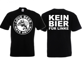 T-Hemd - Love Beer - Hate Antifa T-Hemd - Love Beer - Hate Antifa