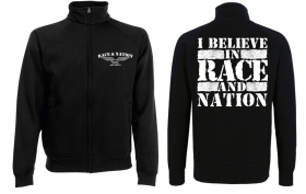 Stehkragen-Jacke - Race & Nation - schwarz/weiß Stehkragen-Jacke - Race & Nation - schwarz/weiß