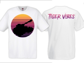 T-Hemd - Retro - Tiger Vibes - weiß T-Hemd - Retro - Tiger Vibes - weiß