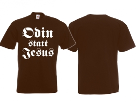 Frauen T-Shirt - Odin statt Jesus - Motiv 3 - braun Frauen T-Shirt - Odin statt Jesus - Motiv 3 - braun