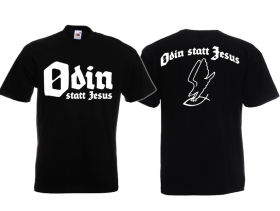 Frauen T-Shirt - Odin statt Jesus - Motiv 2 - schwarz Frauen T-Shirt - Odin statt Jesus - Motiv 2 - schwarz