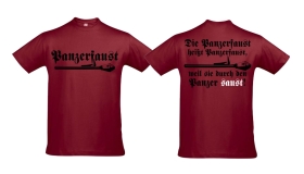 T-Hemd - Panzerfaust - Motiv 2 - burgundy T-Hemd - Panzerfaust - Motiv 2 - burgundy