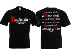T-Hemd - Handwerker - Mit Leib und Seele - schwarz T-Hemd - Handwerker - Mit Leib und Seele - schwarz