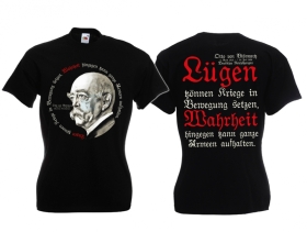 Frauen T-Shirt - Bismarck - Lügen & Wahrheit - schwarz Frauen T-Shirt - Bismarck - Lügen & Wahrheit - schwarz