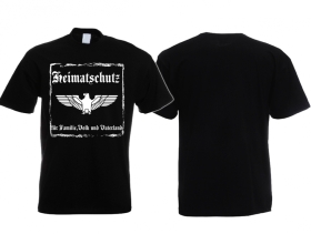 Frauen T-Shirt - Heimatschutz für Familie Volk und Vaterland - schwarz/weiß Frauen T-Shirt - Heimatschutz für Familie Volk und Vaterland - schwarz/weiß