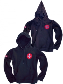 Premium Kapuzenpullover KKK mit Maskefunktion - schwarz Premium Kapuzenpullover KKK mit Maskefunktion - schwarz