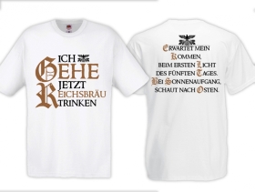 Frauen T-Shirt - Deutsches Reichsbräu - Erwarte meine Rückkehr - weiss Frauen T-Shirt - Deutsches Reichsbräu - Erwarte meine Rückkehr - weiss
