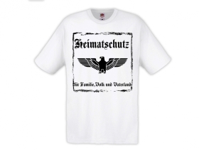 Frauen T-Shirt - Heimatschutz für Familie Volk und Vaterland - weiß/schwarz Frauen T-Shirt - Heimatschutz für Familie Volk und Vaterland - weiß/schwarz