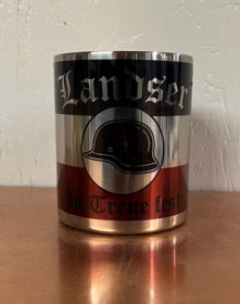 Edelstahltasse mit Karabinerhakengriff - Landser - In Treue fest Edelstahltasse mit Karabinerhakengriff - Landser - In Treue fest