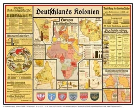 Bildwandkarte - Deutschlands Kolonien - Nachdruck von 1938 Bildwandkarte - Deutschlands Kolonien - Nachdruck von 1938