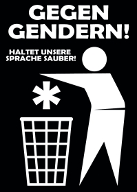 Gegen Gendern - Haltet unsere Umwelt sauber! - Aufkleber Paket 100 Stück Gegen Gendern - Haltet unsere Umwelt sauber! - Aufkleber Paket 100 Stück