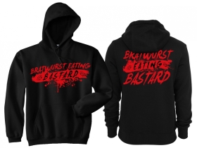 Frauen - Kapuzenpullover - Bratwurst eating Bastard - schwarz/rot Frauen - Kapuzenpullover - Bratwurst eating Bastard - schwarz/rot