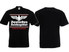 T-Hemd - Deutsches Reichsgebiet - Betreten verboten - schwarz T-Hemd - Deutsches Reichsgebiet - Betreten verboten - schwarz