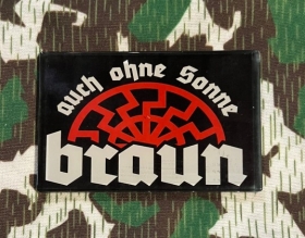 Magnet - Glas - Auch ohne Sonne braun - schwarz Magnet - Glas - Auch ohne Sonne braun - schwarz