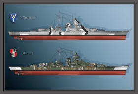 Holzschild - 20x30cm - Deutsche Kriegsmarine - Bismrack & Tirpitz Holzschild - 20x30cm - Deutsche Kriegsmarine - Bismrack & Tirpitz