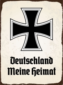 Holzschild - 20x30cm - Eisernes Kreuz - Deutschland meine Heimat Holzschild - 20x30cm - Eisernes Kreuz - Deutschland meine Heimat
