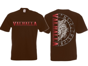 T-Hemd - Wolf of Valhalla - braun T-Hemd - Wolf of Valhalla - braun