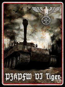 Holzschild - 20x30cm - Tiger Panzer Holzschild - 20x30cm - Tiger Panzer