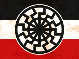 Blechschild - 20x30cm - Schwarze Sonne - schwarz/weiß/rot Blechschild - 20x30cm - Schwarze Sonne - schwarz/weiß/rot