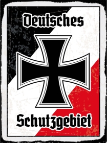 Holzschild - 20x30cm - Deutsches Schutzgebiet - Motiv 3 Holzschild - 20x30cm - Deutsches Schutzgebiet - Motiv 3