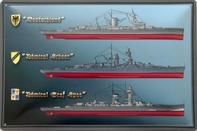 Holzschild - 12x18cm - Deutsche Kriegsmarine - Deutschland - Admiral Scheer - Admiral Graf Spee Holzschild - 12x18cm - Deutsche Kriegsmarine - Deutschland - Admiral Scheer - Admiral Graf Spee