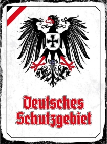 Holzschild - 12x18cm - Deutsches Schutzgebiet - Motiv 1 Holzschild - 12x18cm - Deutsches Schutzgebiet - Motiv 1