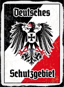 Holzschild - 12x18cm - Deutsches Schutzgebiet - Motiv 2 Holzschild - 12x18cm - Deutsches Schutzgebiet - Motiv 2