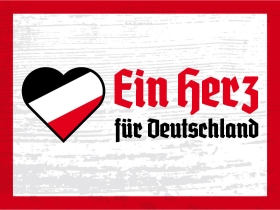 Holzschild - 12x18cm - Ein Herz für Deutschland Holzschild - 12x18cm - Ein Herz für Deutschland