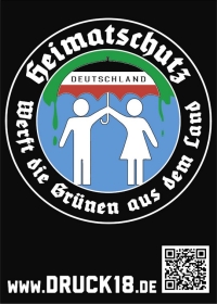 Heimatschutz - Werft die Grünen aus dem Land - Aufkleber Paket 50 Stück Heimatschutz - Werft die Grünen aus dem Land - Aufkleber Paket 50 Stück