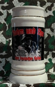 Bierkrug mit Goldlinien - Ruhm und Ehre Bierkrug mit Goldlinien - Ruhm und Ehre