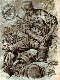 Holzschild - 20x30cm - Fallschirmjäger Holzschild - 20x30cm - Fallschirmjäger