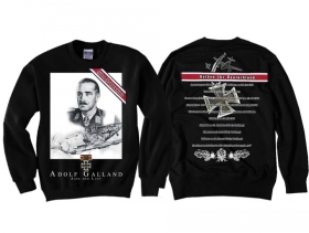 Pullover - Helden für Deutschland - Adolf Galland - schwarz Pullover - Helden für Deutschland - Adolf Galland - schwarz